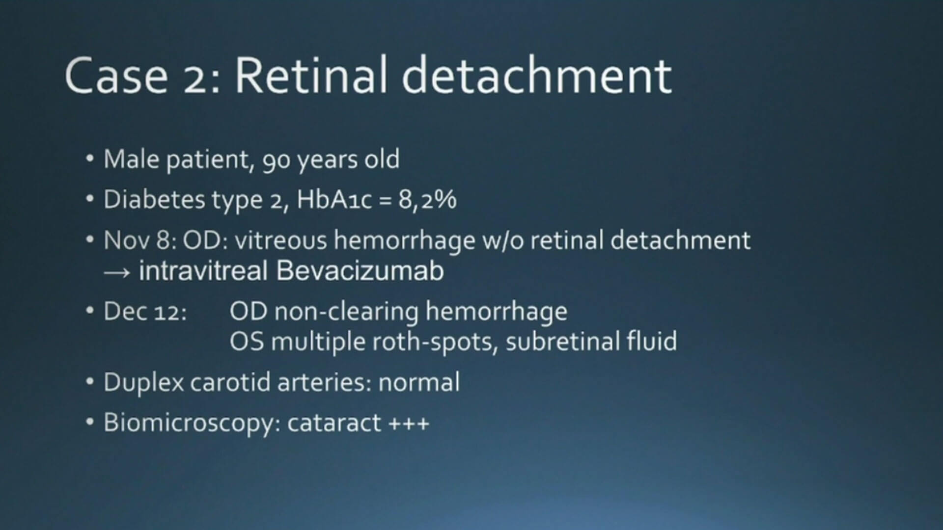 Retinal detachment